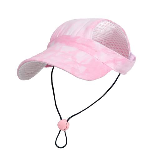 Haustierhut, Katzenhut, Sonnenhut, Welpen-Baseballhut, Outdoor-Hut, geeignet für kleine Hunde und Katzen (Rosa, Medium) von MIANHUATANG