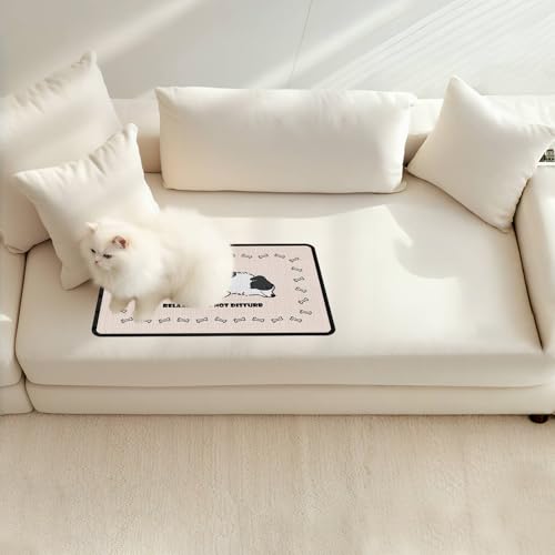 MIAOWSSS Kühlmatte für Haustiere und Hunde, für den Sommer, bequem, weich, für Haustiere und Erwachsene, waschbar, haarbeständig, schmutzabweisend, Größe M (40,6 x 61 cm), entspannender Hund von MIAOWSSS