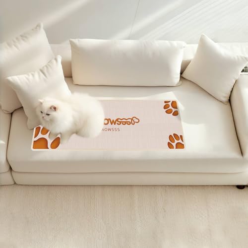 MIAOWSSS Kühlmatte für Katzen und Hunde, Sommer, bequem, weich, für Haustiere und Erwachsene, waschbar, haarbeständig, schmutzabweisend, Größe L (40,6 x 119,4 cm), Haustierkralle (Champagner) von MIAOWSSS