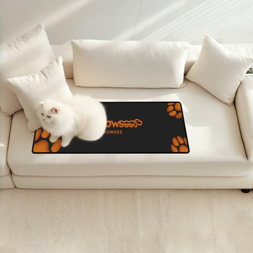 MIAOWSSS Kühlmatte für Katzen und Hunde, Sommer, bequem, weich, für Haustiere und Erwachsene, waschbar, haarbeständig, schmutzabweisend, Größe L (40,6 x 119,4 cm), Haustierkralle (dunkelgrau) von MIAOWSSS