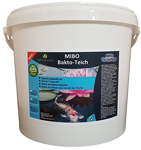 MIBO Bakto Teich 5kg Teichpflege Wasseraufbereiter Schlammabbau Filteraktivator 5kg ausreichend für 150.000 Liter von MIBO-Aquaristik