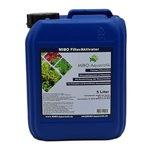 MIBO Filteraktivator 5000 ml Kanister ausreichend für 50.000 L Wasser! Jetzt NEU! Jetzt für Kristallklares Wasser Sorgen! von MIBO-Aquaristik