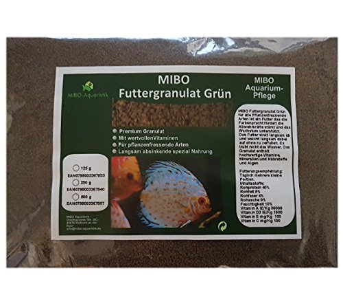 MIBO Hauptfutter Granulat Grün 1000ml/500g Cichliden Bits für alle Zierfische im Aquarium von MIBO-Aquaristik