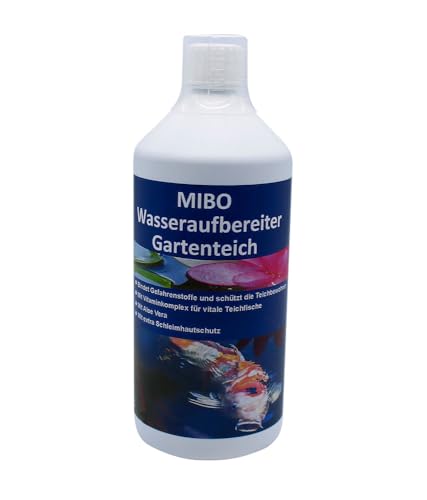 MIBO Wasseraufbereiter Gartenteich 1.000 ml für 20.000 Liter Teichpflege mit Aloe Vera und Vitamin B von MIBO-Aquaristik