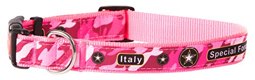 MICHI MICHI-C37 Hundehalsband Italy Special Forces, S, rosa von MICHI