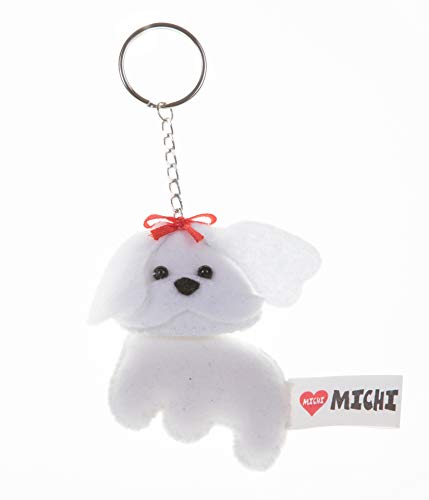 MICHI MICHI-PC06 Keyring Maltese Schlüsselanhänger, Geschenkidee von MICHI