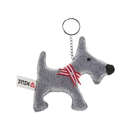 MICHI MICHI-PC08 Keyring Grey Schnauzer Schlüsselanhänger, Geschenkidee von MICHI