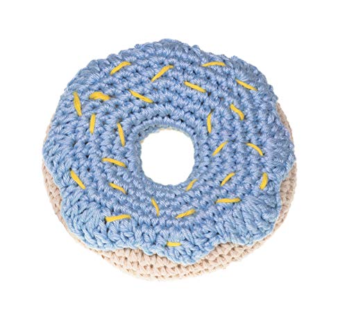 MICHI MICHI-SC110 GIOCO Crochet Donut Mirtillo Toy Blueberry Donut Hundespielzeug von MICHI