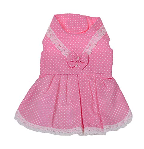 MICHI MICHI-SCAB02-L Abito POIS PUPI Dots Dress Fuchsia L Hundekleid von MICHI