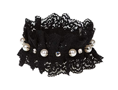 MICHI MICHI-SCDC01 Deco Collar Con Strass Black Dekoratives Halsband für Hund von MICHI