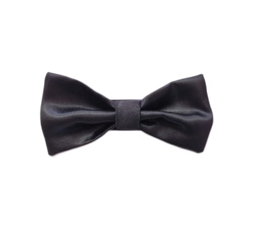 MICHI PAPILLON RASO Nero Satin Bow Tie Black XXL Papillon per cane von MICHI