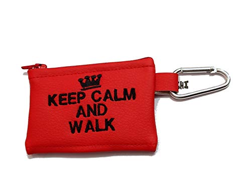 MICHI PS12 Hundeabfallsackspender Waste Bag Dispenser Keep Calm RED, 200 g von MICHI