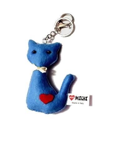 MICHI Schlüsselanhänger Blaue Katze - Keyring Blue Cat von MICHI