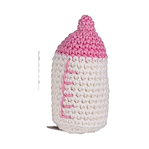 MICHI sc66 Crochet Toy Baby Bottle Pink Gehäkeltes Hundespielzeug von MICHI