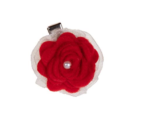 MICHI sc79 red Dahlia Dog Hairbow Haarschleife für Hunde von MICHI