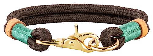 Michur Monaco Braun, Hundehalsband Braun Verstärkung und Tau, Rund mit Polyamidkern und aus Nylon geflochten, Halsband für Hunde von MICHUR OUR WORLD OF PETS FINEST