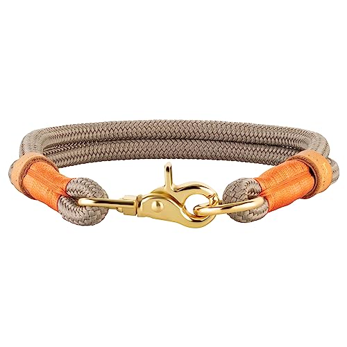 Michur Monaco Grau, Hundehalsband Hellgrau Verstärkung und Tau, Rund mit Polyamidkern, hundehalsband Nylon geflochten, Halsband für Hunde von MICHUR OUR WORLD OF PETS FINEST