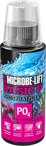 MICROBE-LIFT Basic P - 118 ml - Phosphat Zusatz zur kontrollierten Steigerung des PO4-Werts in Meerwasseraquarien, unterstützt Korallengesundheit. von ARKA