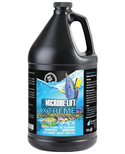 MICROBE-LIFT Xtreme - 3785 ml - Wasseraufbereiter neutralisiert schädliche Stoffe in Meer- & Süßwasseraquarien, sorgt für fischgerechtes Wasser, entfernt Chlor & Schwermetalle von MICROBE-LIFT