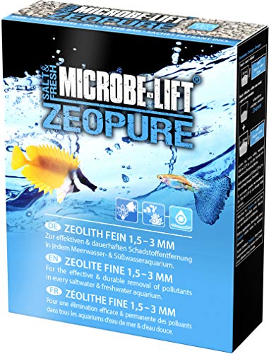 Microbe-Lift - Zeopure Mini - Zeolith Granulat für jedes Meerwasser und Süßwasser Aquarium - Körnung: 1,5-3 mm - Reduziert Ammonium, Nitrat & Phosphat - Inhalt: 375 g von ARKA