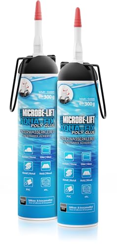 Microbe-Lift Aqua-Fix - 2X 300 g Bundle - Vielseitiger Unterwasserkleber für Gestein, Glas, und mehr. Ideal für Aquarien, sichere Anwendung mit Automatik-Kartusche. von ARKA