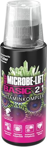 MICROBE-LIFT Basic 2.1 Vitaminkomplex - 120 ml - Ergänzt das Basic-System mit essenziellen Vitaminen, steigert Vitalität und Farbenpracht von Korallen. von MICROBE-LIFT