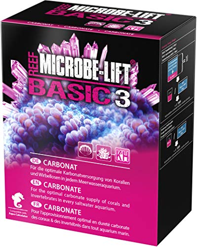 MICROBE-LIFT Basic 3 Carbonat - 1000 g - Hochreiner Carbonatzusatz (KH), essentiell für die Korallenversorgung, Wachstum und die Wasserqualität in Meerwasseraquarien. von ARKA