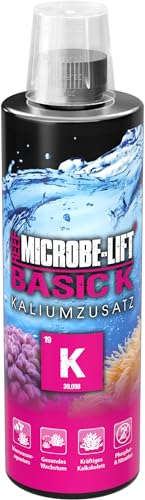 Microbe-Lift Basic K - 473 ml - Kalium Zusatz für Meerwasseraquarien zur gezielten Kaliumanhebung, unterstützt Korallenwachstum und -Farben. von ARKA