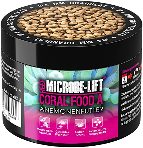 MICROBE-LIFT Coral Food A - 150 ml - Anemonenfutter, unterstützt Farbenpracht und Wachstum, kaltgepresst, für alle Meerwasseraquarien geeignet. von MICROBE-LIFT