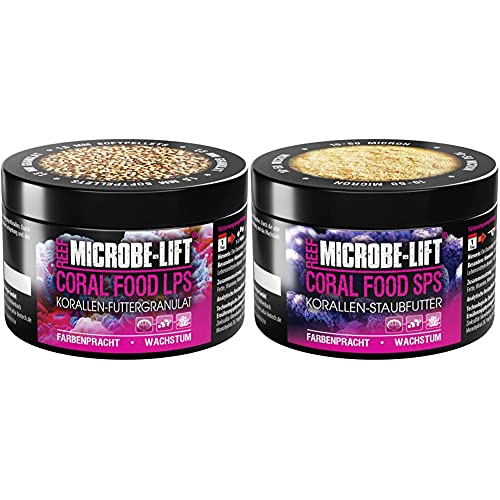 MICROBE-LIFT Coral Food LPS - Korallenfutter - Soft-Granulatfutter für großpolypige Korallen(1 x 50 Grams) & Coral Food SPS - Korallenfutter - Staubfutter für kleinpolypige Korallen(1 x 50 Grams) von MICROBE-LIFT