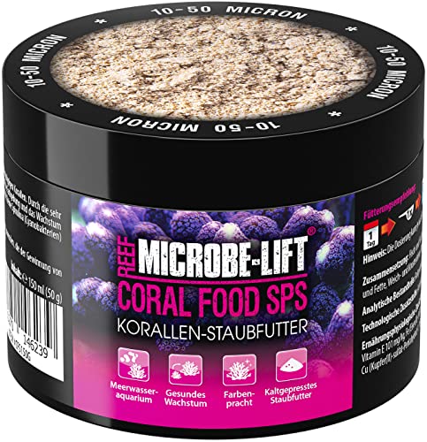 MICROBE-LIFT Coral Food SPS - Korallenfutter - Staubfutter für kleinpolypige Korallen in jedem Meerwasser Aquarium, 1er Pack (1 x 50 Grams) von MICROBE-LIFT