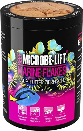 MICROBE-LIFT Marine Flakes - Flockenfutter, Alleinfutter für alle Fische in jedem Meerwasseraquarium (1000 ml / 100g) von MICROBE-LIFT