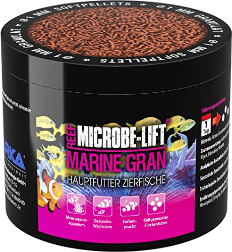 MICROBE-LIFT Marine Gran - 500 ml - Hochwertiges Soft Granulat Fischfutter, fördert Farbenpracht und Wachstum von Meerwasser-Fischen, kaltgepresst. von MICROBE-LIFT