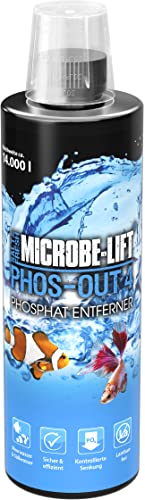 Microbe-Lift Phos-Out 4-473 ml - Hochwirksamer flüssiger Phosphat-Entferner, verbessert Wasserqualität in Allen Aquarien, frei von Lanthan, bindet effektiv Phosphate. von ARKA