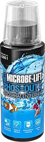 Microbe-Lift® - Phos-Out 4 | Flüssiger Phosphat-Entferner für jedes Meerwasser & Süßwasser Aquarium. | Schnell, sicher & nachhaltig | FREI von Lanthan | Inhalt: 118ml von ARKA