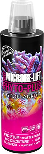 MICROBE-LIFT Phyto-Plus - 473ml - Futterplankton für Korallen und Wirbellose, ungekühlt haltbar, unterstützt gesunde Ernährung in Meerwasseraquarien. von ARKA