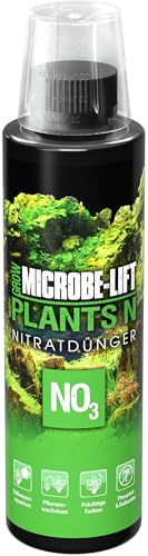 MICROBE-LIFT Plants N - 236 ml - Stickstoff-/Nitratdünger, fördert prächtigen Pflanzenwuchs in Süßwasseraquarien, ideal für Aquascaping, phosphatfrei. von MICROBE-LIFT