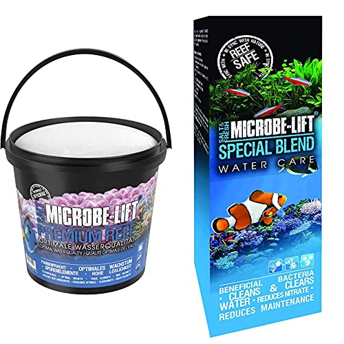 MICROBE-LIFT Premium Reef Salt 10kg & Special Blend – hochaktive Bakterien, für naturnahes Aquarium, fördert Abbau von Verunreinigungen, Süß- und Meerwasser, von MICROBE-LIFT