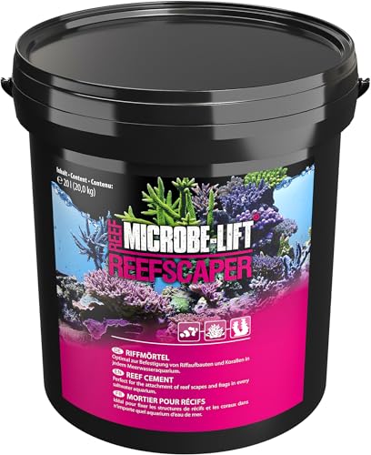 MICROBE-LIFT Reefscaper - 20 kg - Professioneller Riffmörtel ideal zur stabilen Befestigung von Korallen und Riffstrukturen in Meerwasseraquarien, einfach in der Anwendung. von ARKA