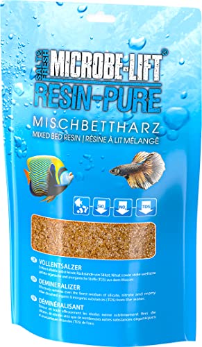 ARKA Resin-Pure - 1000 ml - Effektives Mischbettharz/Vollentsalzer entfernt effizient Silikat, Nitrat und TDS aus dem Aquariumwasser, optimal für den Einsatz mit Resinfiltern an Osmoseanlagen von ARKA