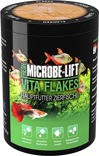 ARKA Vita Flakes - 1000 ml - Hochwertiges Flockenfutter als Alleinfutter, fördert Gesundheit und Vitalität von Fischen in Süßwasseraquarien von ARKA