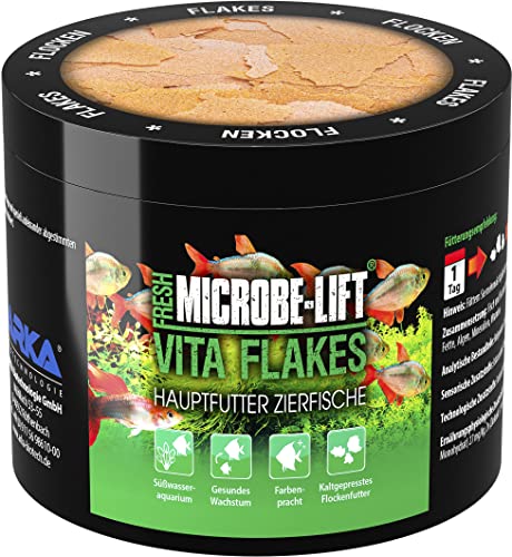 MICROBE-LIFT Vita Flakes - 500 ml - Hochwertiges Flockenfutter als Alleinfutter, fördert Gesundheit und Vitalität von Fischen in Süßwasseraquarien. von MICROBE-LIFT