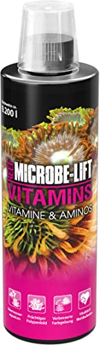 MICROBE-LIFT Vitamins - 473 ml - Multivitamin-Zusatz inkl. Aminosäuren für Fische & Korallen, fördert Gesundheit und Wohlbefinden im Meerwasser-Aquarium. von MICROBE-LIFT