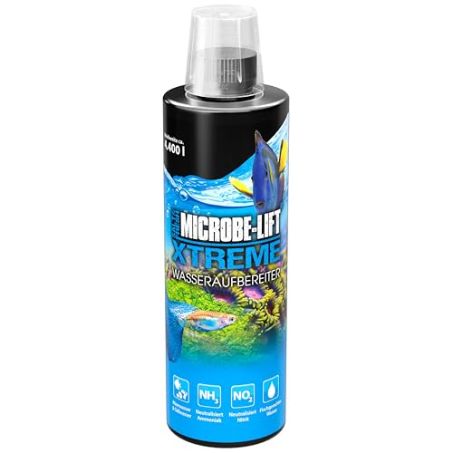 MICROBE-LIFT Xtreme - 473 ml - Wasseraufbereiter neutralisiert schädliche Stoffe in Meer- & Süßwasseraquarien, sorgt für fischgerechtes Wasser, entfernt Chlor & Schwermetalle von MICROBE-LIFT