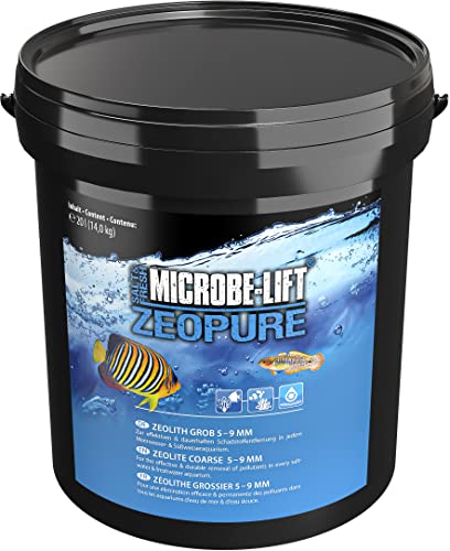 MICROBE-LIFT Zeopure - 14 kg / 5-9 mm - Zeolith Granulat für klares Aquariumwasser, bindet Ammonium, Nitrat & Phosphat, inkl. Filterbeutel, für Süß- und Meerwasser. von ARKA