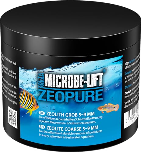 MICROBE-LIFT Zeopure – Zeolith Filtermedium, hilft bei Algen, Giftstoffen und Schwermetallen in jedem Meerwasser- & Süßwasseraquarium, 425 g von MICROBE-LIFT