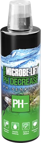 MICROBE-LIFT pH Decrease - (Qualitäts-pH-Senker für jedes Süßwasser Aquarium, senkt den pH-Wert schnell und sicher auf Ihre gewünschten Werte, enthält zusätzlich Elektrolyte um einen osmotischen Schock bei Tieren zu verhindern, schützt die Schleimhaut und Kiemen Ihrer Fische, Wasseraufbereiter, ausreichend für 9.200 Liter) 473 ml von MICROBE-LIFT