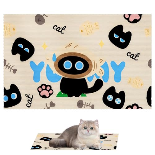 80cmx50cm Selbstklebend Kratzmatte Katze, Selbstklebende Katzenkratzmatte, Wiederverwendbarer Couch-Schutz für Haustiere, DIY Trimmbarer Teppich Matte Pad Katzenkratzbretter Katzenkratzmatte (A) von MIGIFTDY