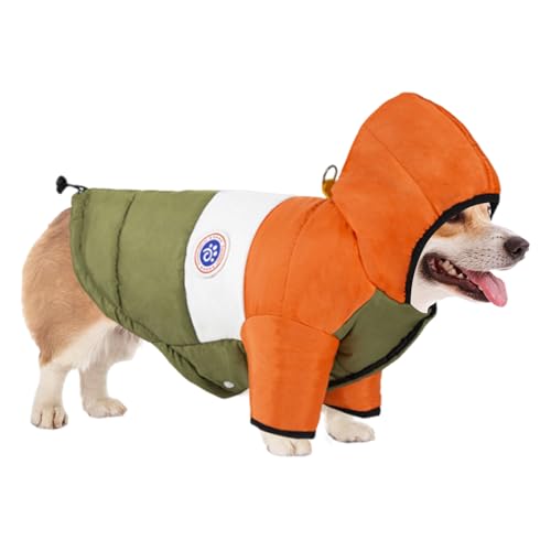 Pets Warmup Coat Warm Hundemantelgurthund Hundejacke Winterweste Haustier Hund Schneejacke Welpe Wasserdicht aus Reiner Baumwolle Gepolsterte Mantel Für kleine und mittlere Haustiere (A) von MIGIFTDY