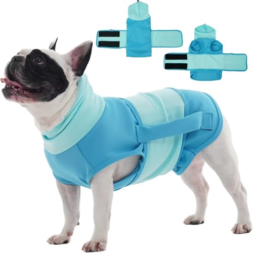 MIGOHI Hunde-Angstweste, gewichtete Hundeweste, Angstjacke für mittelgroße Hunde, Feuerwerk, Jungen und Mädchen, Trennung, Reisen, Lärm, Stürme, Tierarztbesuche, Boston Terrier, Jack Russell Terrier, von MIGOHI